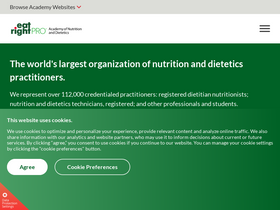 'eatrightpro.org' screenshot