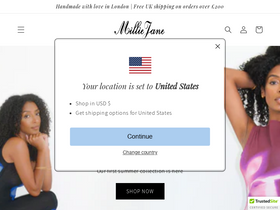 Milliejane website screenshot