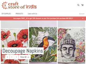craftstoreofindia.com homepage screenshot