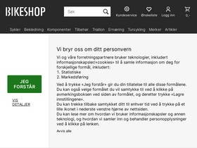'bikeshop.no' screenshot