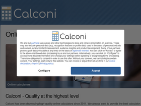 'calconi.com' screenshot