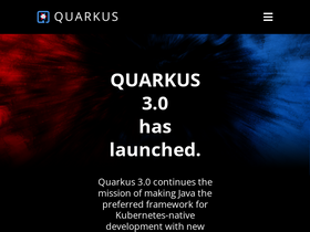 'quarkus.io' screenshot