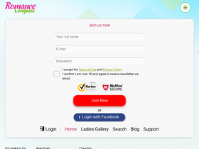 'romancecompass.com' screenshot