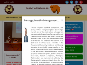 'gujaratnursingcouncil.org' screenshot