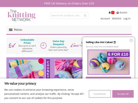 'theknittingnetwork.co.uk' screenshot
