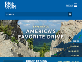 'blueridgeparkway.org' screenshot