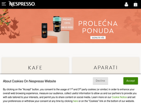 'nespresso.rs' screenshot