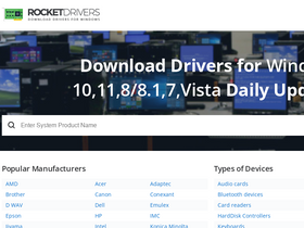 'rocketdrivers.com' screenshot