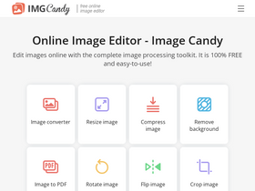 Image Candy - Versatile online image editing, conversion, and compression tool.
