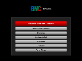 'gnccinemas.com.br' screenshot