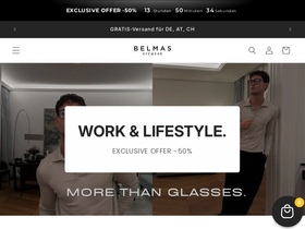 Belmas homepage screenshot