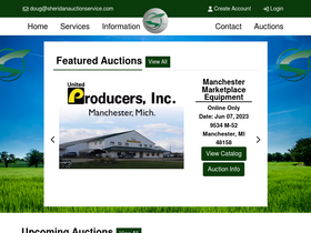 'sheridanauctionservice.com' screenshot