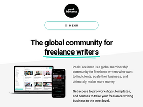 'peakfreelance.com' screenshot