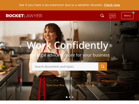 'rocketlawyer.com' screenshot
