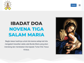 'novenatigasalammaria.id' screenshot