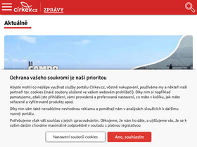 'cirkev.cz' screenshot