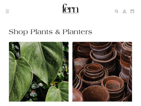 fernhouseplants.com homepage screenshot