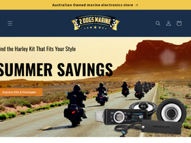 2dogsmarine.com.au homepage screenshot