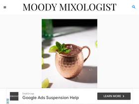 'moodymixologist.com' screenshot