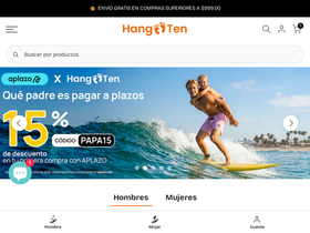Hang Ten USA homepage screenshot