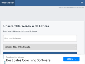 'unscramblerer.com' screenshot