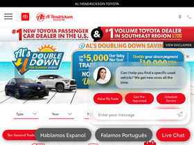 'alhendricksontoyota.com' screenshot