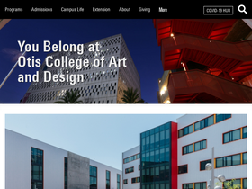 'otis.edu' screenshot