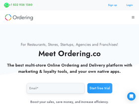 'ordering.co' screenshot