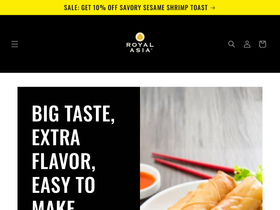 tasteroyalasia.com homepage screenshot