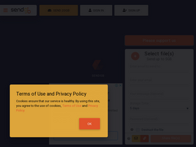 'sendgb.com' screenshot