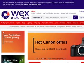 'wexphotovideo.com' screenshot