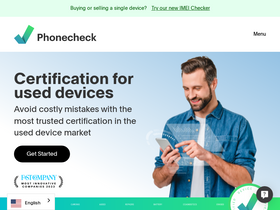 'phonecheck.com' screenshot