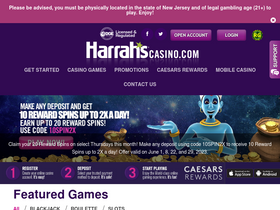 'harrahscasino.com' screenshot