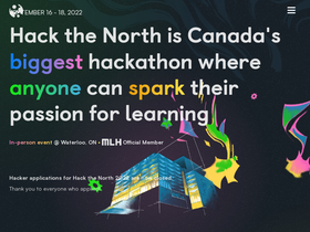 'hackthenorth.com' screenshot