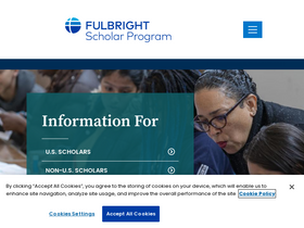 'fulbrightscholars.org' screenshot