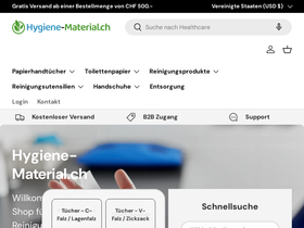 hygiene-material.ch homepage screenshot