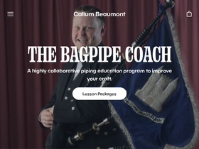 thebagpipecoach.com homepage screenshot