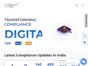 'teamleaseregtech.com' screenshot