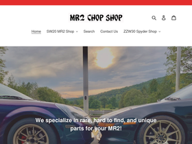 MR2 Chop Shop homepage screenshot