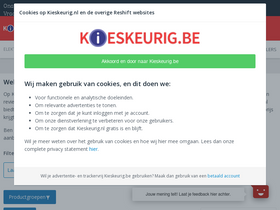 'kieskeurig.be' screenshot
