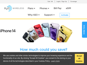 'h2owireless.com' screenshot