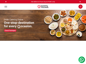 quantitykitchens.com homepage screenshot