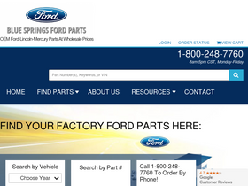 'bluespringsfordparts.com' screenshot