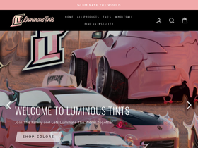 luminoustints.com homepage screenshot