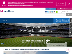 'montefiore.org' screenshot
