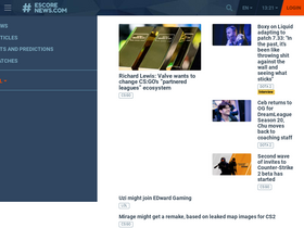 'escorenews.com' screenshot