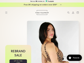 Xanapolewear homepage screenshot