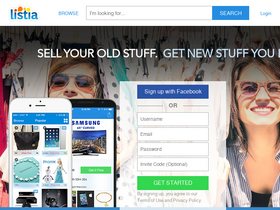 'listia.com' screenshot