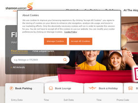 'shannonairport.ie' screenshot