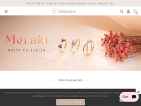 'aldajoyeros.com' screenshot